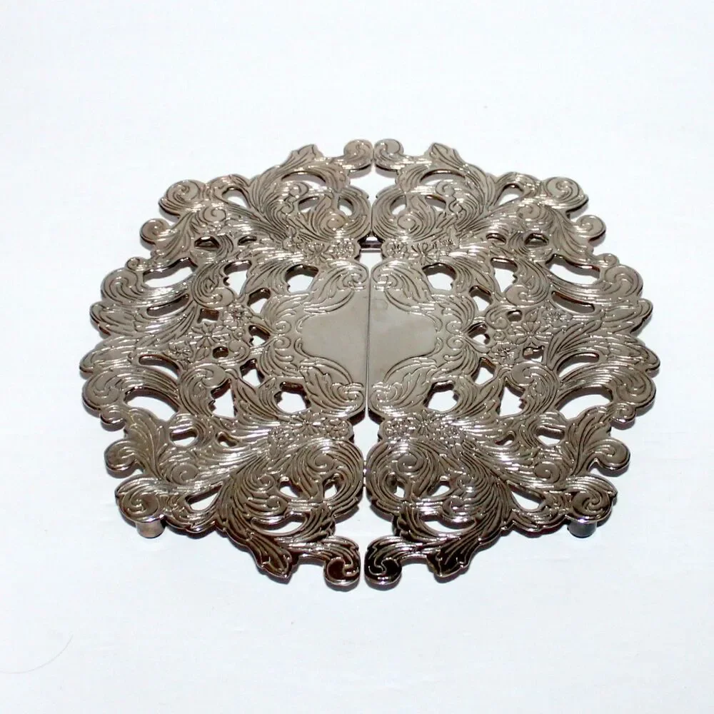 Vintage Royal Limited Silver Plated Footed Expandable Trivet 8-11